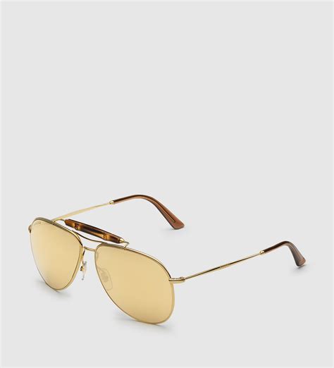 gucci gold plated sunglasses|gucci sunglasses gold women sunglasses.